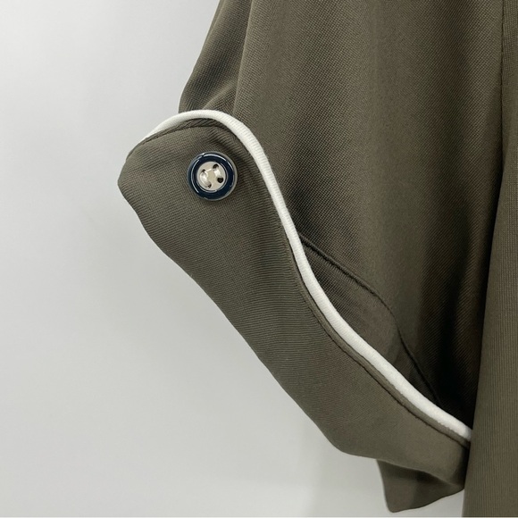 Lija M Olive Green Roll Sleeve Polo - Picture 4 of 9